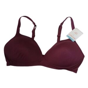 Warner's Elements of Bliss Light Lift Wire Free Bra, Wine, size 38C